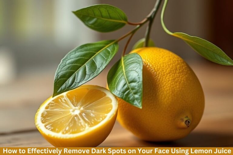 How to Effectively Remove Dark Spots on Your Face Using Lemon Juice